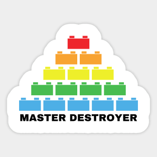 Master Destroyer Lego Brick White Sticker